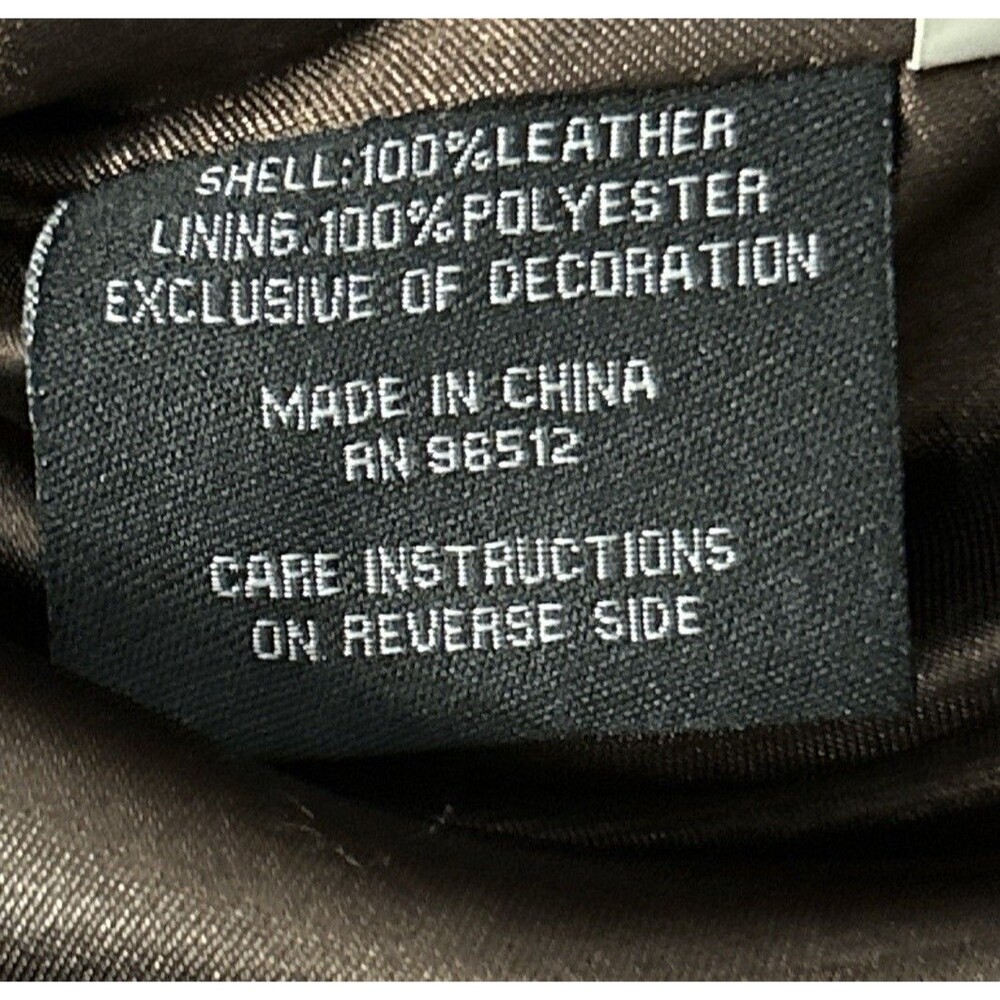 Saguaro Leather Suede Fringe Jacket Studded Cross Western Biker Brown Y2K Sz L - Picture 5 of 6